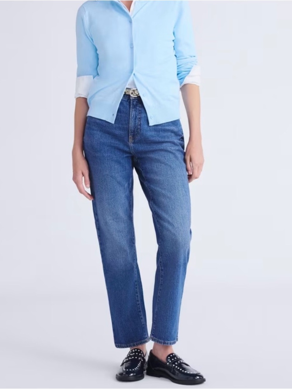 Free Assembly Women's High Rise Straight Jeans, 30" Inseam, size 2